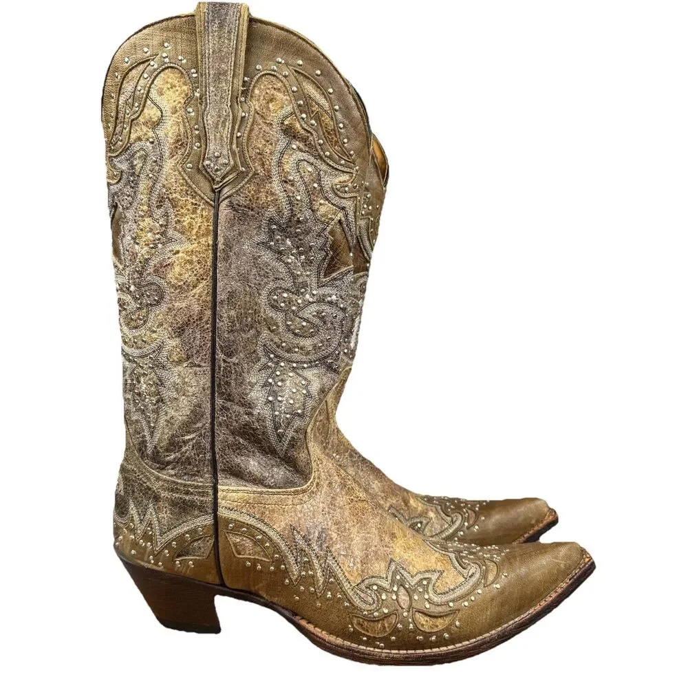 Johnny Ringo Cowboy Boots Womens 10.5 B Sagrada Western Leather - Picture 12 of 12